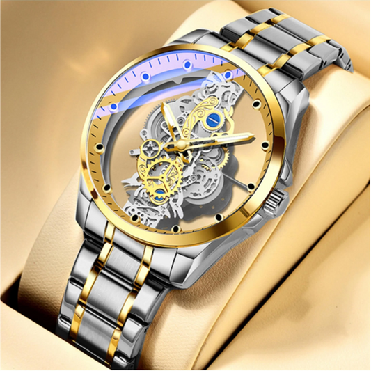 Mens Transparent Stainless Steel Watch