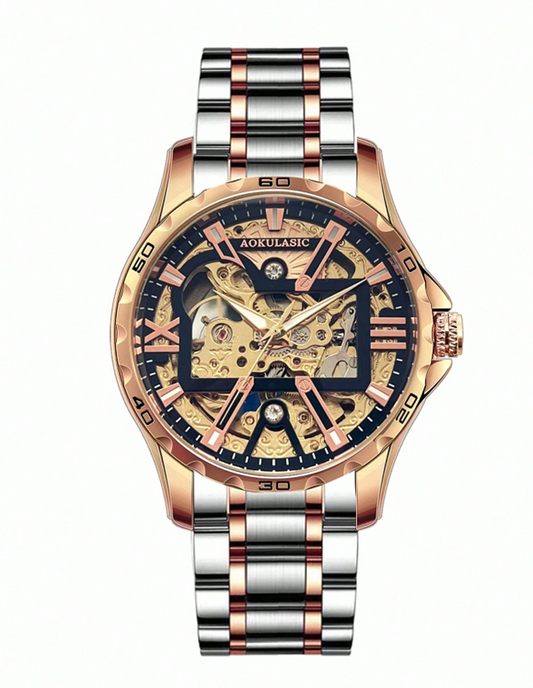 Mens Automatic Mechanical Stainless Steel Watch